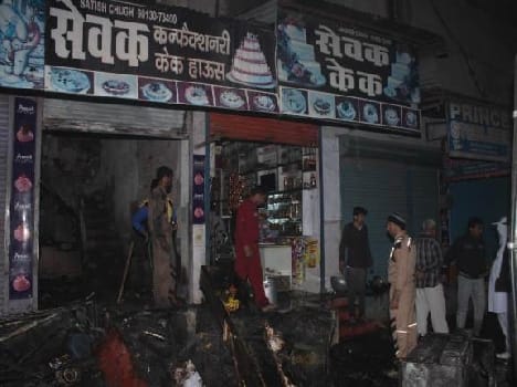 Confectionery shop fire